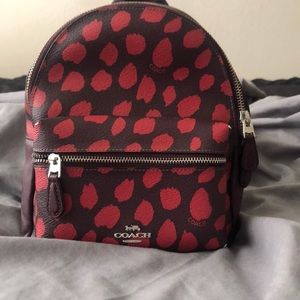 Coach Mini Charlie Backpack with deer spot print